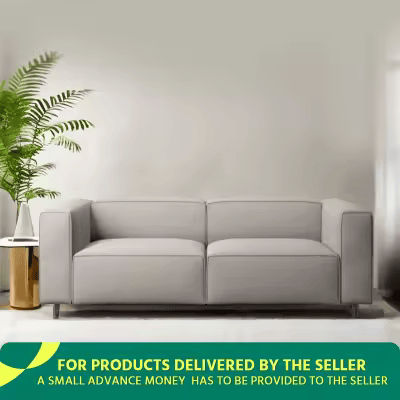 Nice Craft Aura Sofa Without Cushion for Living Room | Premium Leather Upholstered Couch | Modern Sofa for Home, Office & Bedroom Furniture Couch for Guests Room Office Waiting Room Festival